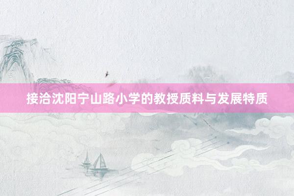 接洽沈阳宁山路小学的教授质料与发展特质